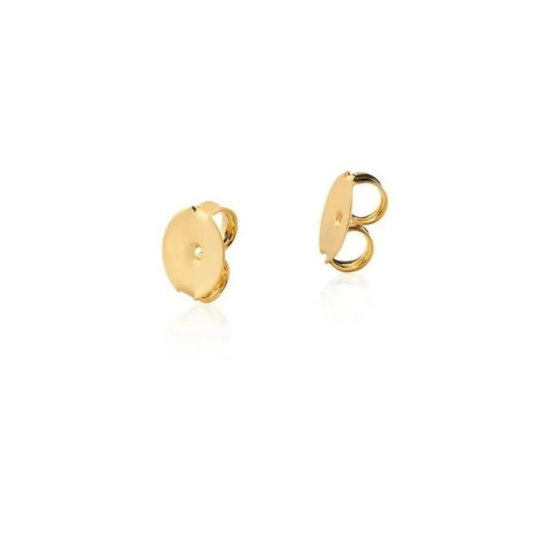 Par De Tarraxa Para Brincos Banhada Em Ouro 18k Tarracha
