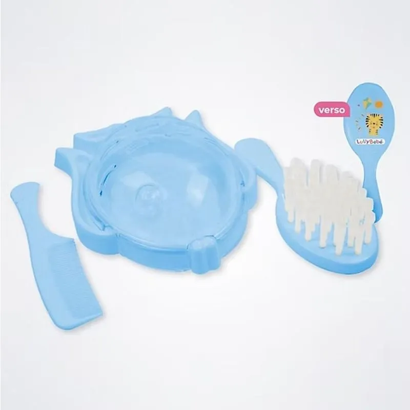 Kit Higiene Infantil Lully Bebê 3 Peças Peixe Azul (MP)
