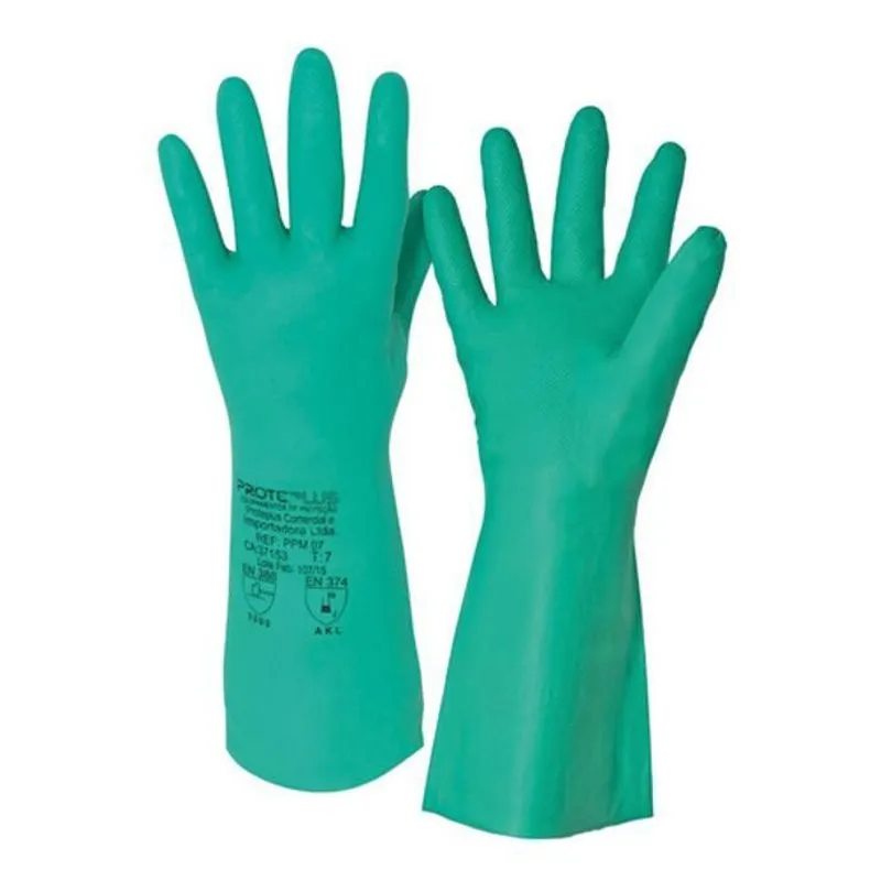 Kit 12x Luvas De Borracha Antiderrapante Segurança Multiuso