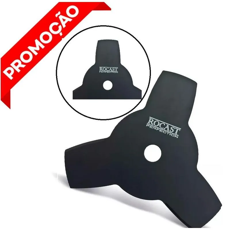 Faca Lâmina Para Roçadeiras 3 Pontas 255 X 20 X 2mm 1 Furo