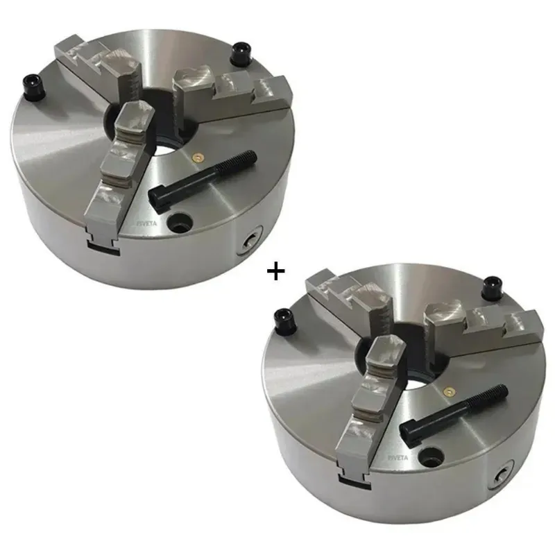 Placa P/ Torno Universal 200mm - 3 Castanhas Frontal - 2 Pçs