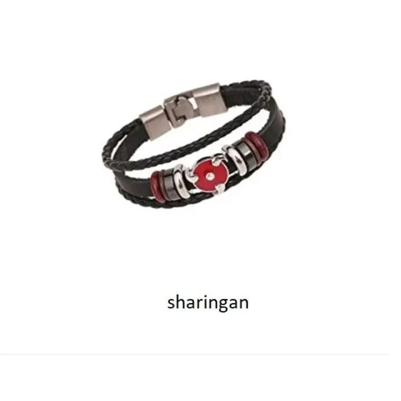 Pulseira Sintética Couro Naruto Desenho Anime Modelos