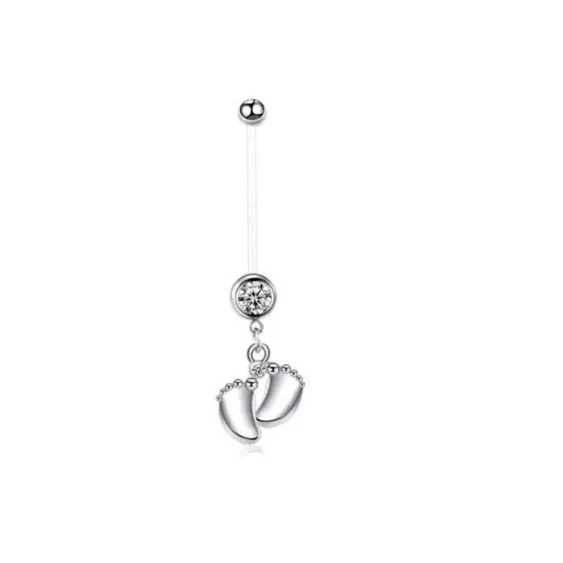 Piercing De Umbigo Flexível Gestante Menino Menina Azul Rosa
