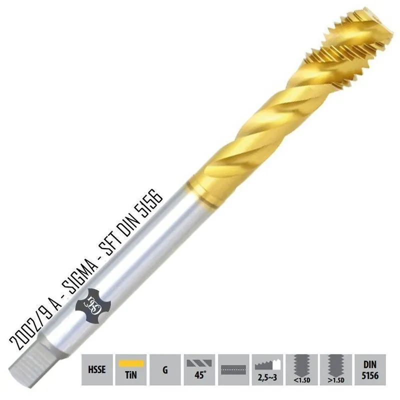 Macho Para Máquina Hsse Bsp (g) 3/4 X 14 Din 5156 Tin - 2002/9 Sigma Sft - Osg