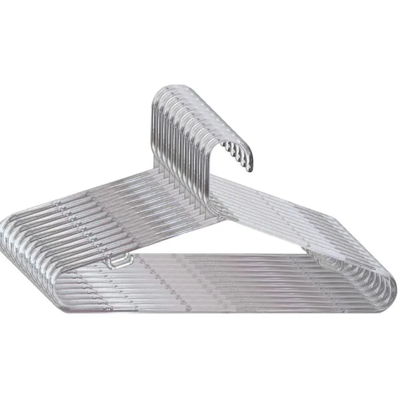 Kit Com 108 Cabides De Acrilico Transparente Adulto 8Mm
