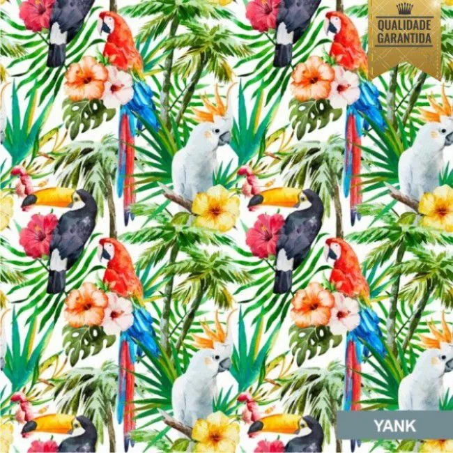 Papel de parede floral aves