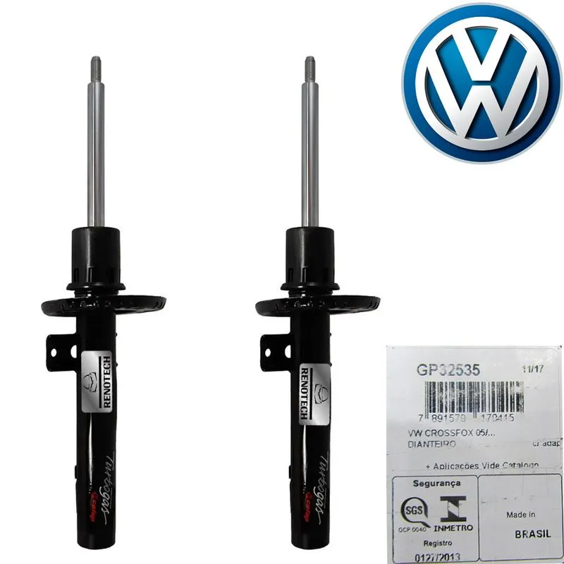 GP32535 - AMORTECEDOR DIANTEIRO - O PAR - COMPATÍVEL COM 1.6 8V - CROSSFOX I-MOTION / CROSSFOX / SPACECROSS I-MOTION / SPACECROSS