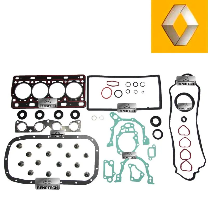 7701473003 - JOGO DE JUNTAS COMPLETO - COM RETENTORES - NÃO METALICA - PARA MOTOR 1.0 16V D4D GASOLINA - 2000 A 2005 - CLIO II / TWINGO / KANGOO EXPR