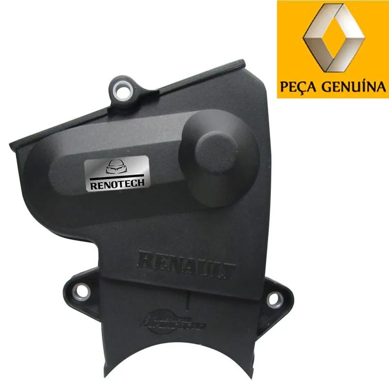 8200212543 - CAPA DE PROTEÇÃO DA CORREIA DENTADA - MOTORES 1.6 8V K7M - DE 2000 ATÉ 2014 - CLIO II / SANDERO / KANGOO EXPRESS / KANGOO / LOGAN / SYMBO