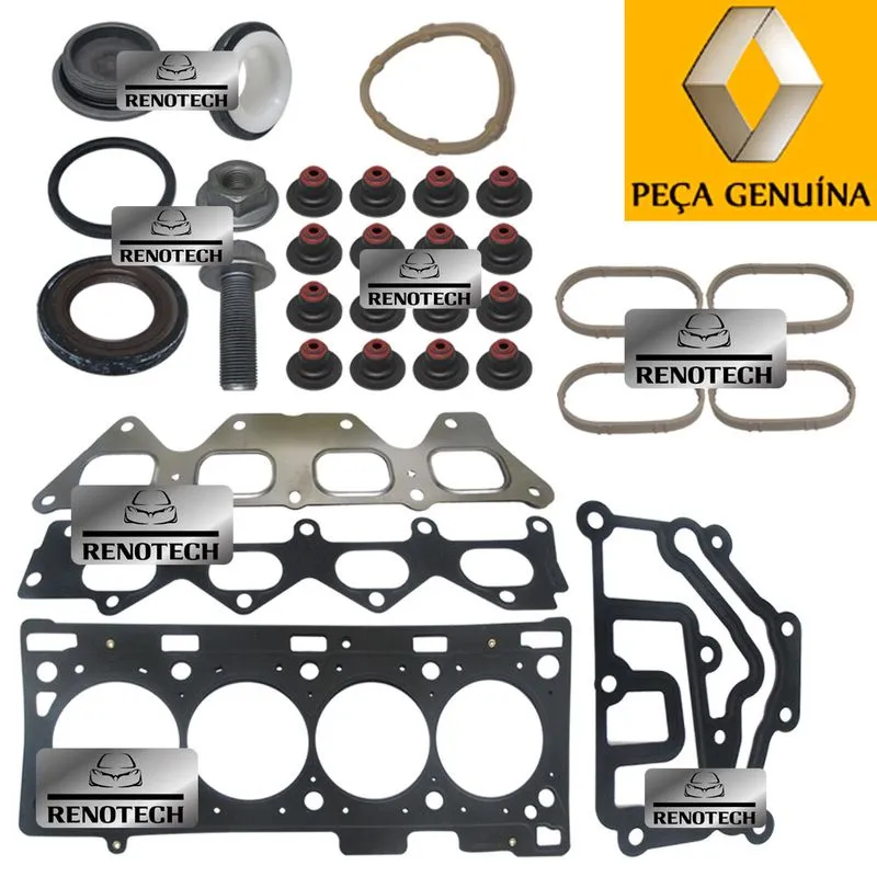 101016775R - JOGO DE JUNTAS SUPERIOR COM RETENTORES - MOTOR 2.0 16V F4R - SANDERO II / DUSTER