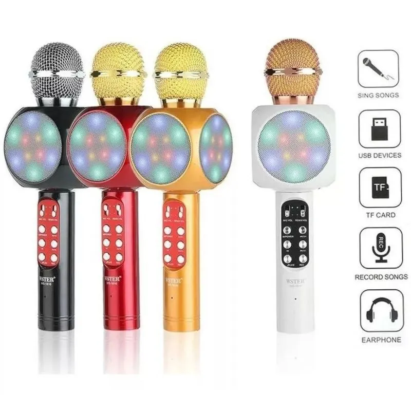 Microfone Portátil Sem Fio Karaokê Bluetooth Youtuber