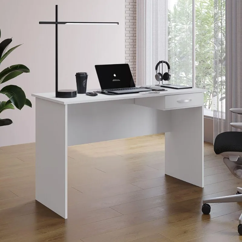 Mesa de Escritório para Computador 1 Gaveta MDP 120CM Preto Moblis Móveis