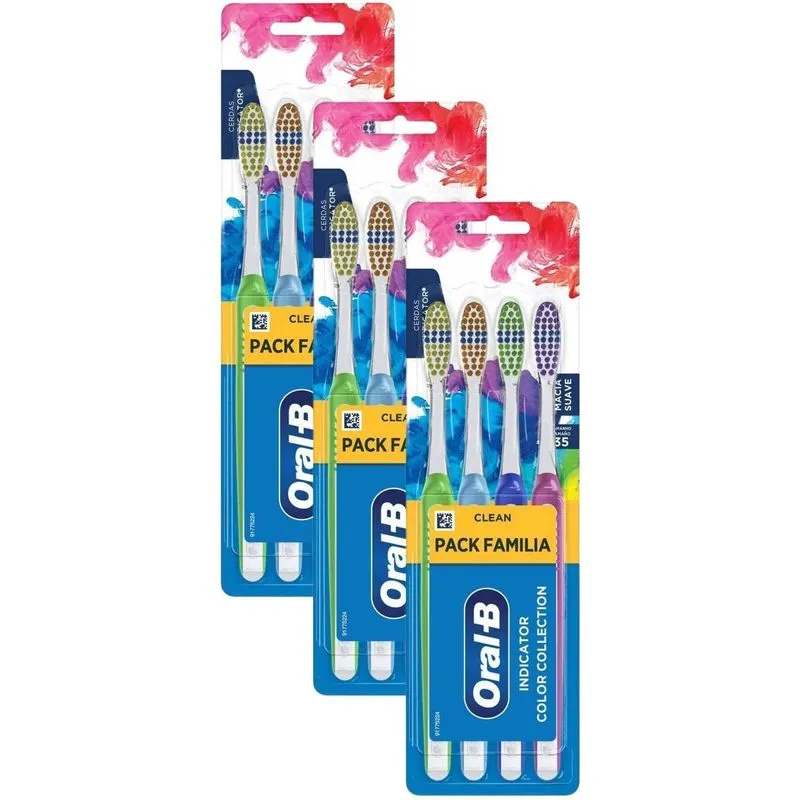 3 Escova Dente Oral-b Indicator Tamanho 30 Macia 4 Unidades