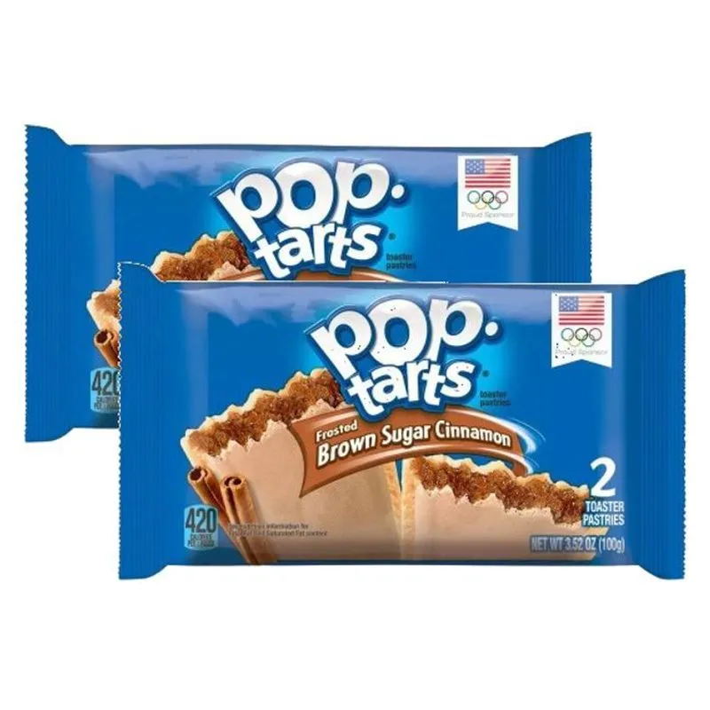 2 Biscoito Pop Tarts Sabor Canela Com Acucar Mascavo 96g