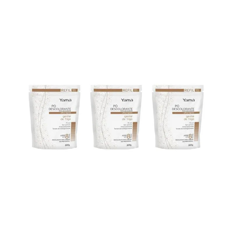 Po Descolorante Yama 300 G Germe Trigo - Kit Com 3un