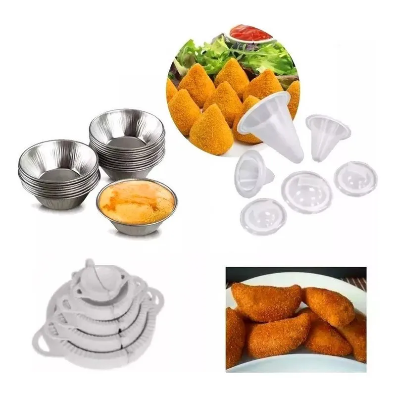 Forma De Fazer Pastel Fogazza Risole Coxinha Empada 20 Peças