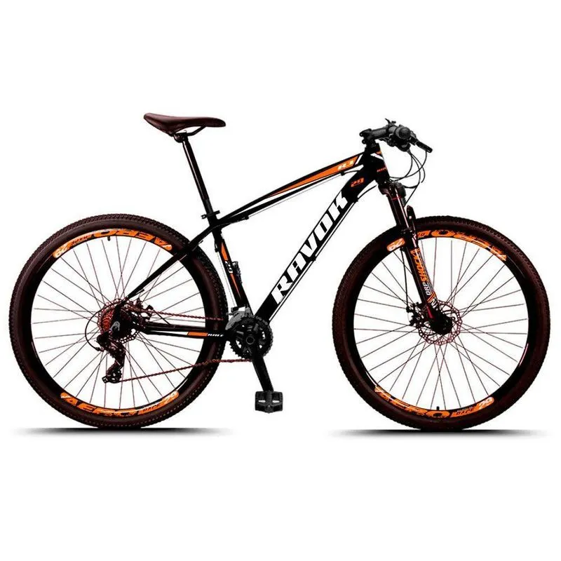 Bicicleta Aro 29 Bike Alumínio 21 Marchas Shimano Suspensão Freio A Disco Laranja