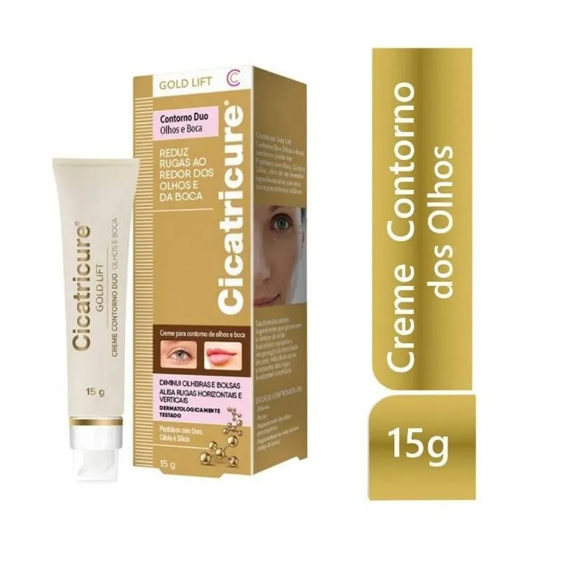Cicatricure Gold Lift Creme Contorno Duo Olhos E Boca 15g