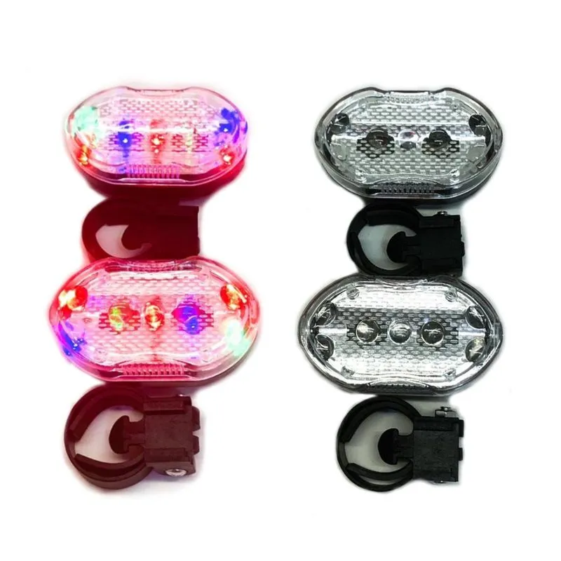 Kit 2 Luz De Segurança Bicicleta Farol Lanterna Led Bike Par