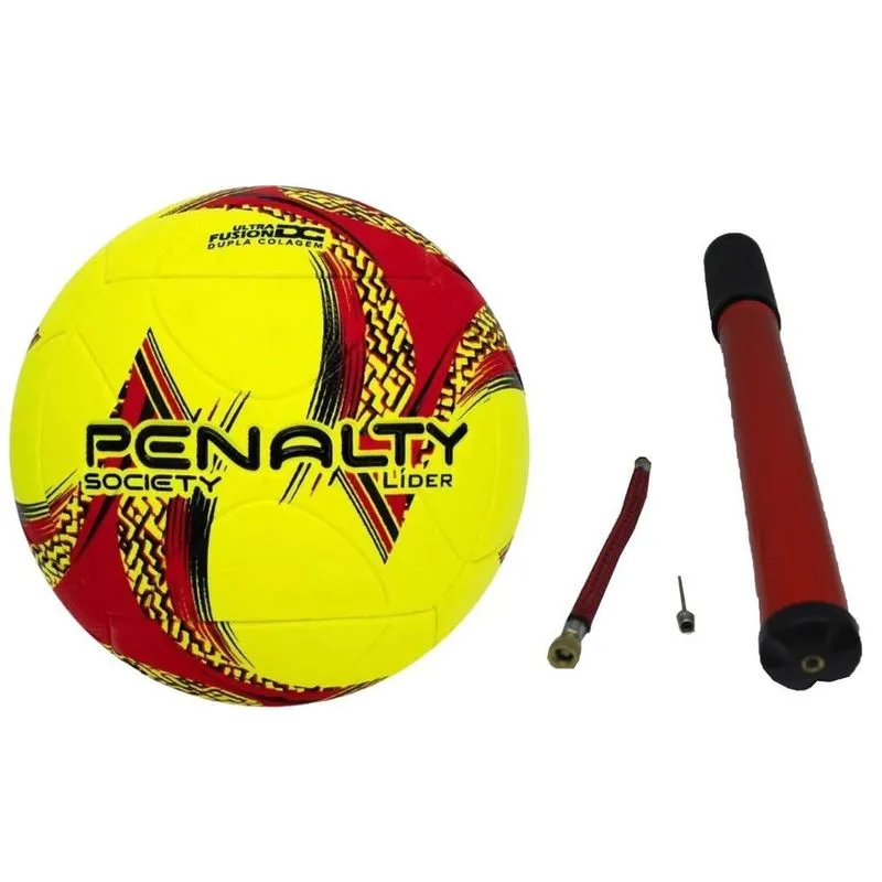 Bola De Futebol Society Penalty Lider Xxiii Oficial + Bomba