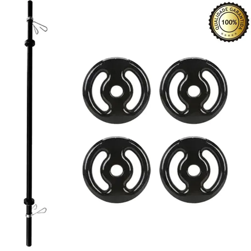Kit Completo Body Pump C/barra E 14kg De Anilha Emborrachada