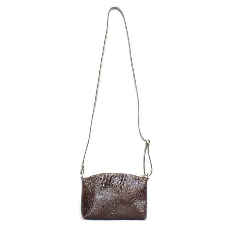 Bolsa Sn Couros Oslo Marrom Croco