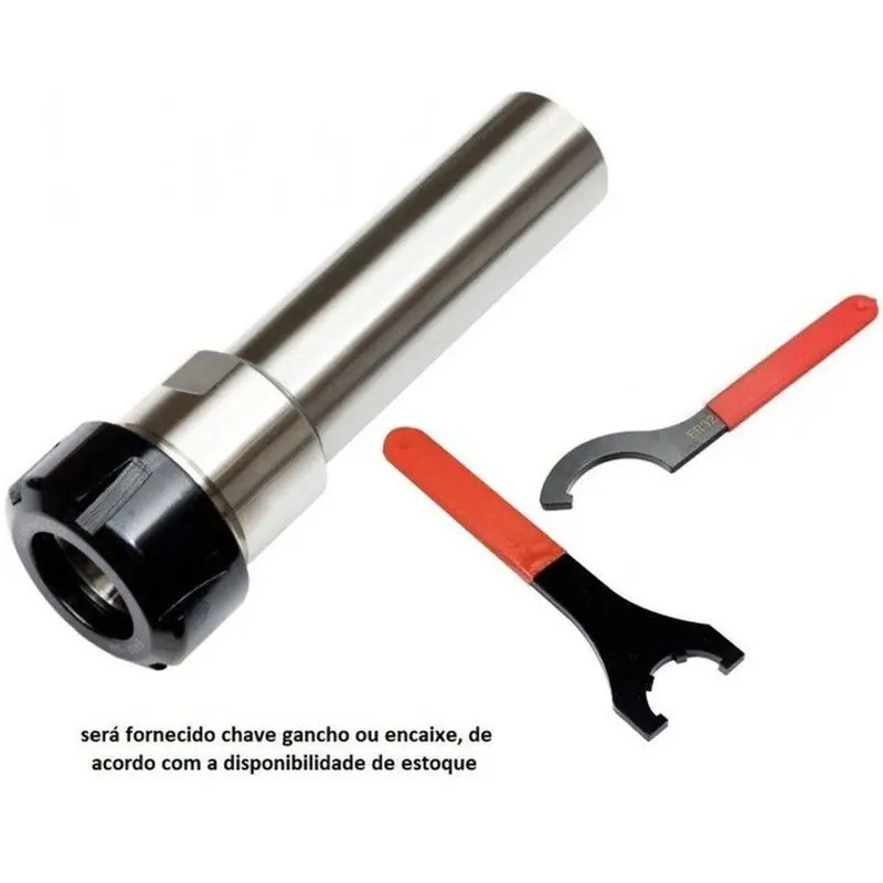 Mandril Porta Pinças Er40 Haste Paralela 25 X 50mm + Chave