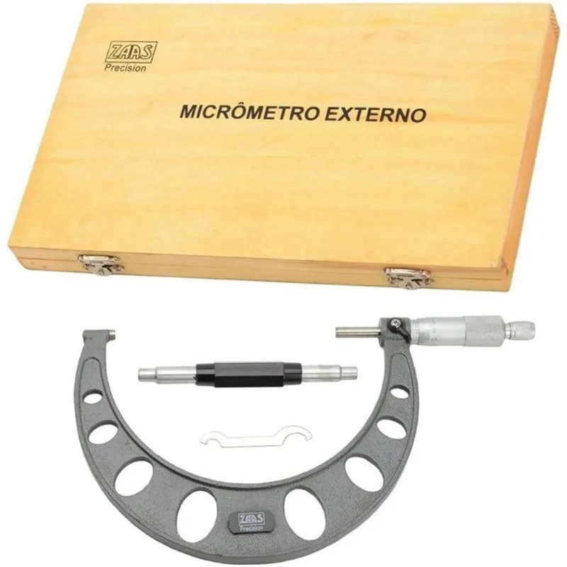 Micrômetro Externo - Cap. 100-125mm - Arco Em Ferro Fundido - 02,0006 - Zaas
