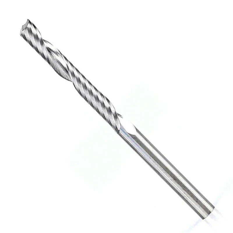Fresa Metal Duro Para Acrílico - Med. 3,17 X 12mm - 1 Corte Helicoidal - Jg Tools