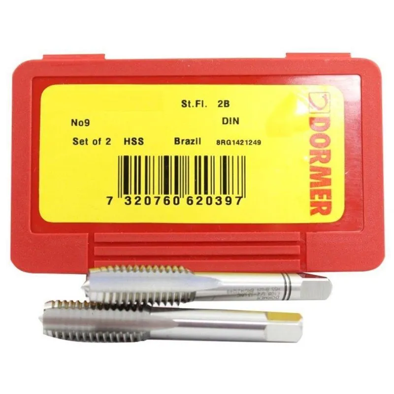 Jogo Macho Manual Aço Rápido Hss E100 M10 X 1,50 - Dormer