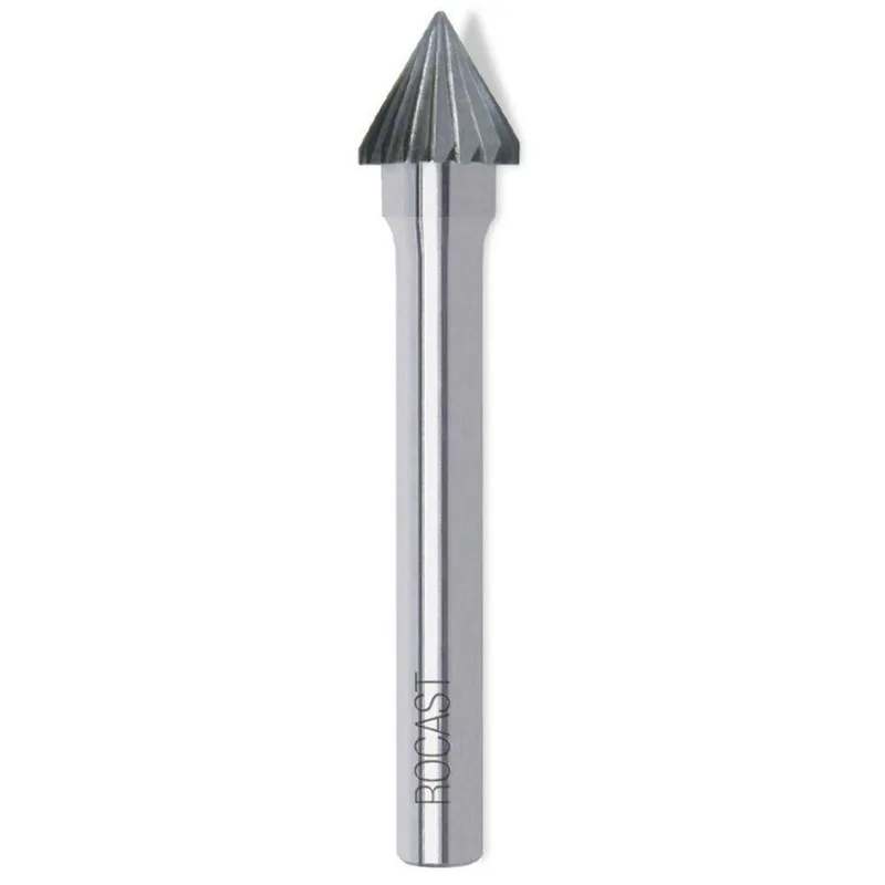 Lima Rotativa Cônica 60º - Med. 10mm - Metal Duro - Rocast