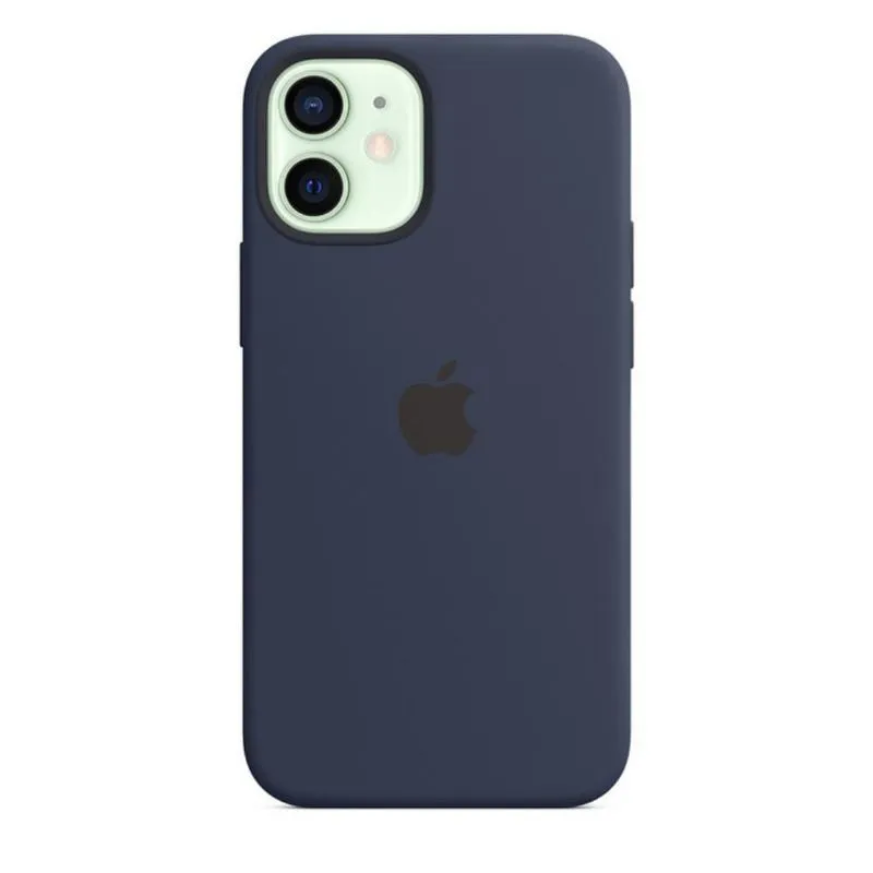Capa Case Silicone Para Iphone 12 E 12 Pro - Azul Marinho