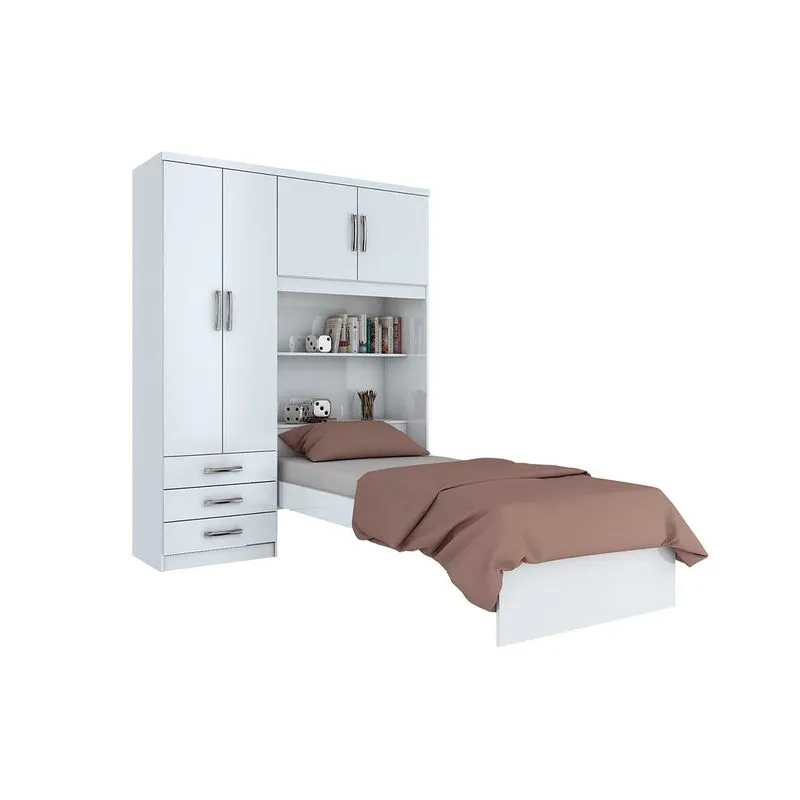Guarda Roupa Henn Cravo c/ 4 Pts Cor Branco