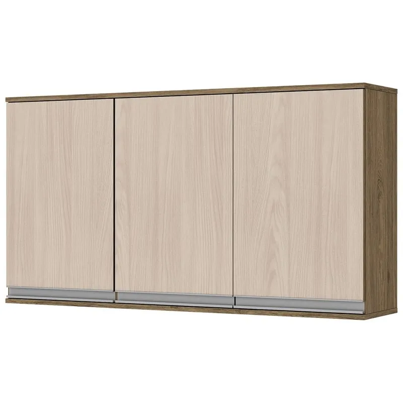 Armário Aéreo 3 Portas 1200Mm Integra Rústico Fendi C406-96 Henn
