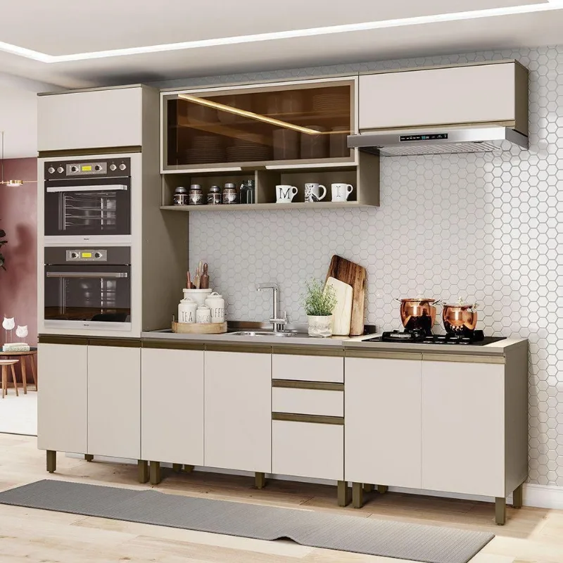 Cozinha Completa 6 Peças Com Torre Quente 02 Fornos Lora Casa 812 Duna Com Cristal