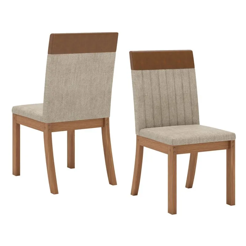 Conjunto 2 Cadeiras Estofadas em MDF Isa Plus Henn