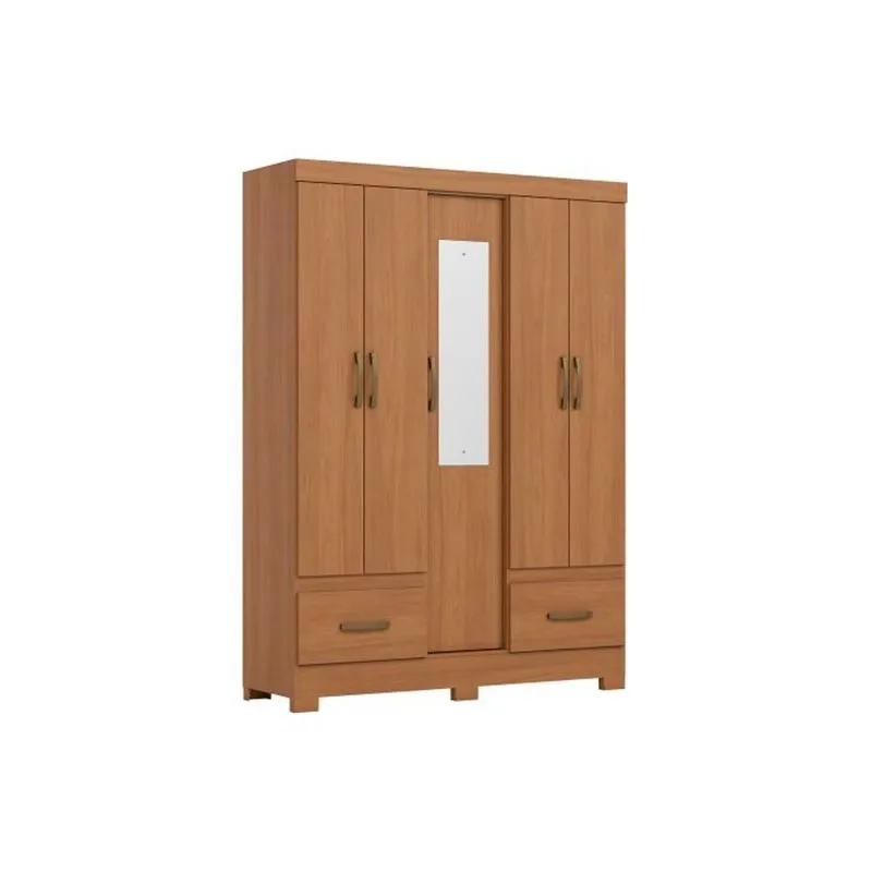 Guarda Roupa Casal 5 Ptas c/Esp Briz B60 Cinamomo Henn