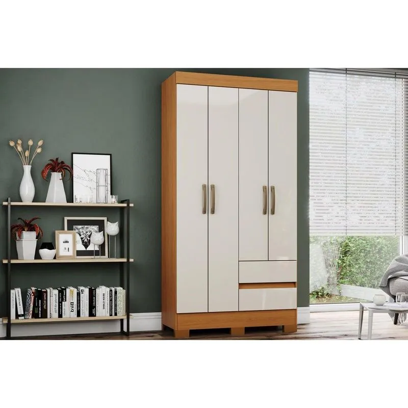 Guarda Roupa 4 Portas 2 Gavs Bs02 Henn Cinamomo