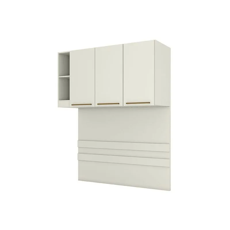 Armário Ponte Modulado Aéreo Casal c/ 3 Portas MC13 Seletto Areia - Henn