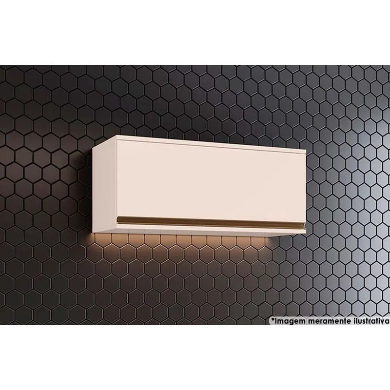 Armário Aéreo p/ Cozinha Connect 80cm 1Pta-Henn Off White