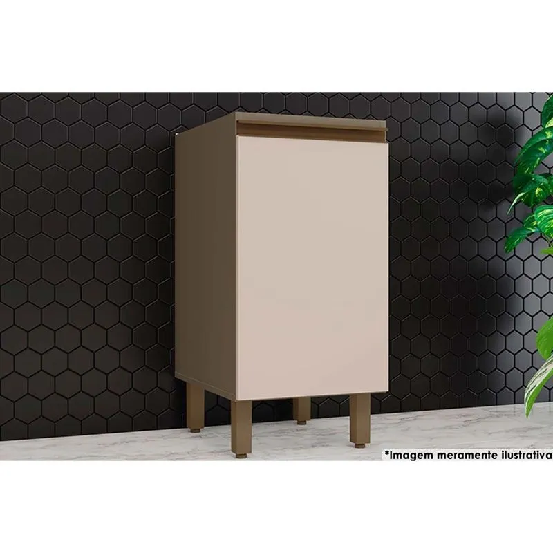 Módulo Cozinha Henn Connect Balcão 1 Porta s/ Tampo 40cm Duna/Cristal
