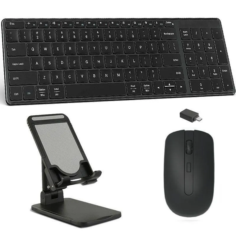 Teclado, Mouse E Suporte Galaxy A8 Sm X200/x205 10,5 Preto