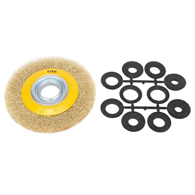 Escova Circular Arame Ondulado Aço 6 x 1/2 Pol.