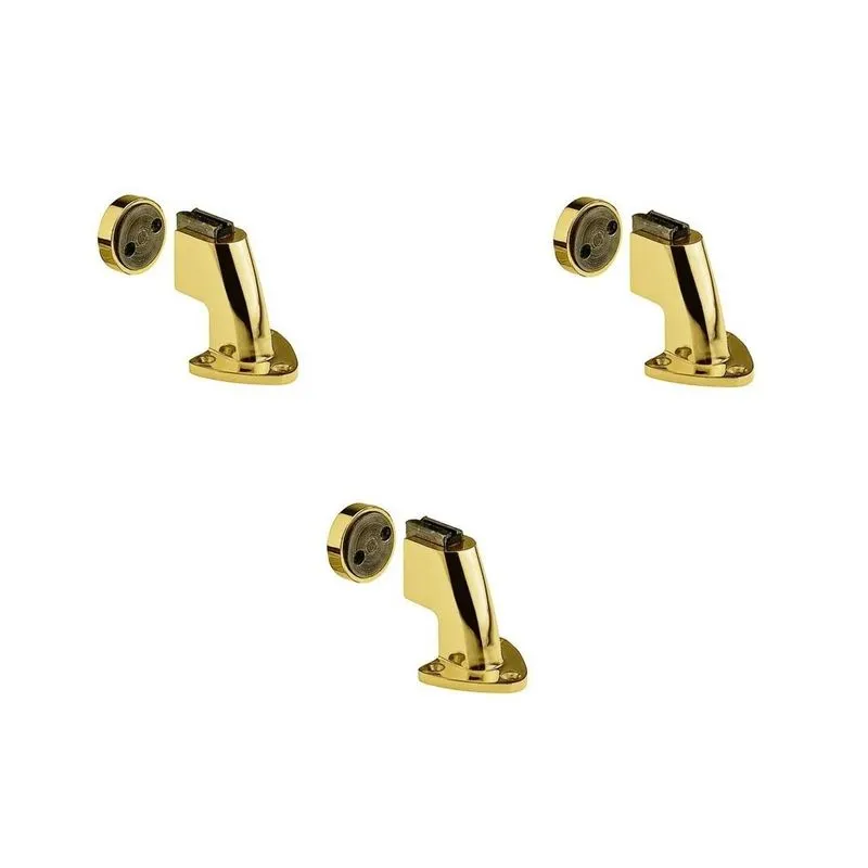 Prendedor Magnético 0808 Latão Dourado - Fixação Piso/parede
