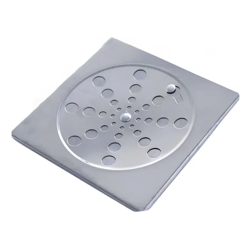 Ralo Grelha Quadrado Em Inox Com Fecho Para Banheiro
