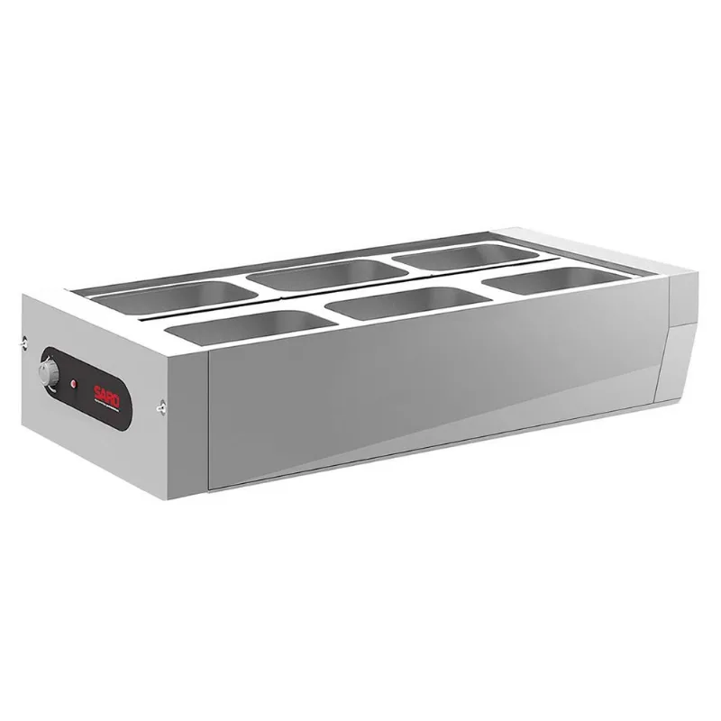 Buffet Térmico De Mesa Saro Inox 6 Cubas Com Tampa 220v Bfm622