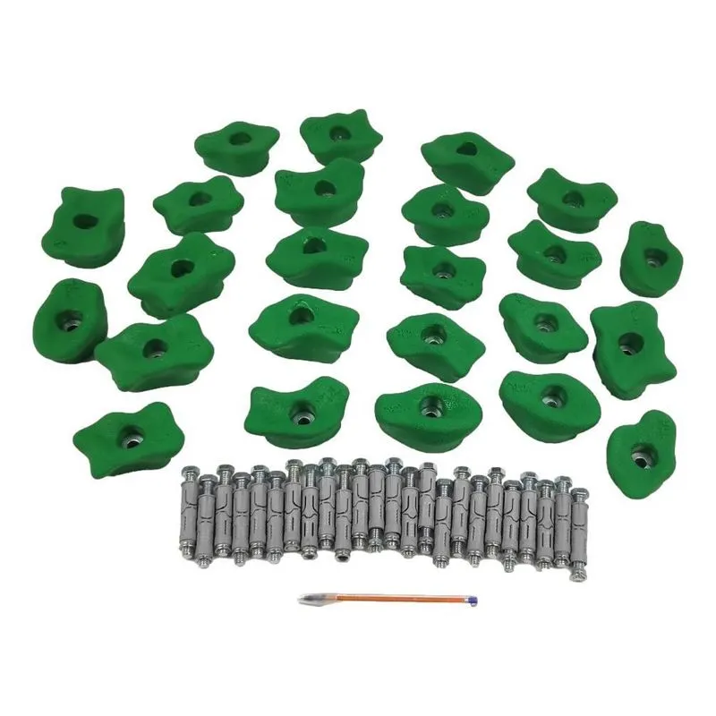 Kit Agarras Escalada Infantil Alpikids - 30 Agarras | Verde