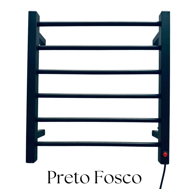 Toalheiro Térmico Concept Preto Fosco 127v-fio Lado Direito