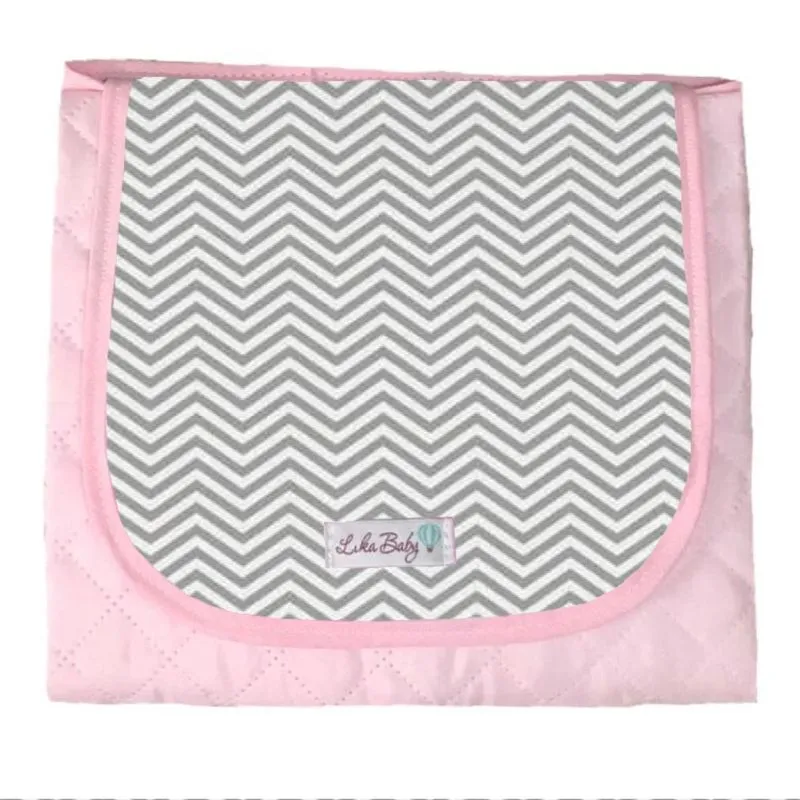 Trocador Impermeável Slim Comoda Estampado - C. Cinza/rosa