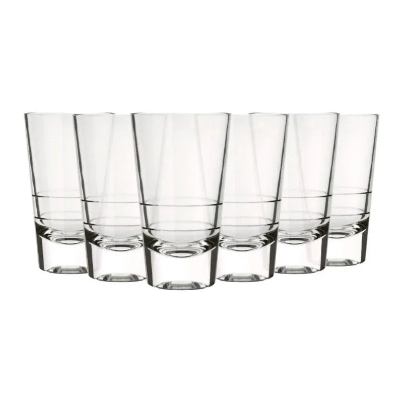 Conjunto 6 Copos Caninha Dose Shot Cachaça Vidro 100ml
